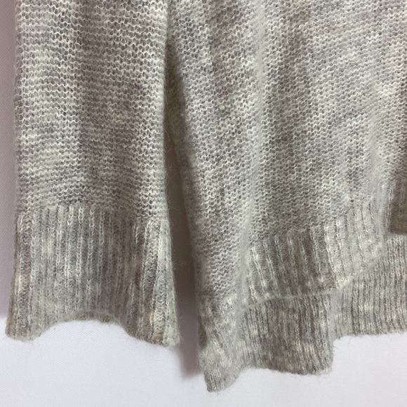 Free People gray alpaca blend v-neck boxy sweater S - Picture 3 of 6